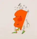 Robert Hodgins, The Eternal Optimist, screenprint