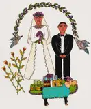 The Wedding by Bonakele (Bonnie) Ntshalintshali, screenprint, sold Sep 2017