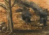 Phillemon Hlungwani, Mulunghisi wa Swilo Swa Vana Vayeana, imanana ekaya, etching with hand colouring