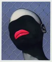 Red Lips by Norman Catherine, colour lithograph, sold Sep 2017