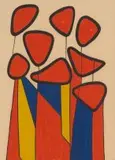 Flowers by Alexander Calder, lithograph, sold Sep 2017