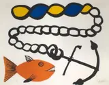 Poisson by Alexander Calder, lithograph, sold Sep 2017