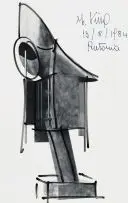Edoardo Villa, War Machine I, photolithograph outlined by the artist in black koki pen