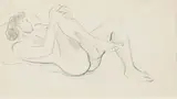 Maurice van Essche, Nude, charcoal on paper