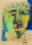 Dumisani Mabaso, Portraits, two, pastel on paper