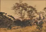 Erich Mayer, Landscape with Rocks and Trees