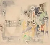 Afternoon Light by Walter Battiss, watercolour on paper, sold Sep 2017