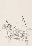 Abstract Drawing by Walter Battiss, ink on paper, sold Sep 2017