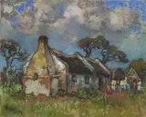 Conrad Theys, Cottages Under a Dark Sky