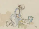 Gregoire Boonzaier, Woman Cleaning