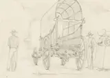 Erich Mayer, Die Bloedrivierwa, Potchefstroom, pencil on paper
