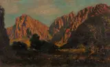 Mountains by Edward Roworth, oil on board, offered Sep 2017