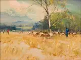Christopher Tugwell, The Goatherd, oil on board