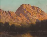 Mountainous Landscape by Tinus de Jongh, oil on canvas, offered Sep 2017