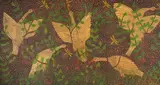 Pilipili Mulongoy, Birds, oil on canvas laid down on board