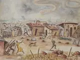 Albertynville Tornado by Ephraim Ngatane, watercolour on paper, sold Sep 2017