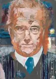 Willie Saayman, Business Man, oil on paper