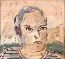 Portrait of a Man by Simon Stone, encaustic and oil on panel, offered Sep 2017