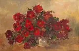 Nils Andersen, Vase with Bouquet of Red Roses