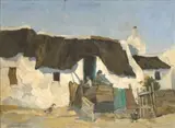 Piet Kannemeyer, Waenhuiskrans (Arniston), oil on canvas laid down on board