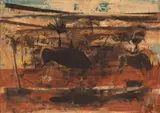 The Unicorn Sable by Gordon Vorster, oil and acrylic on paper laid down on board, offered Sep 2017