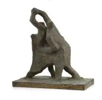 Ernest Ullmann, Fight with the Angel, bronze