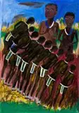 MUSEYHETHO initiation for Vhavenda by Noria Mabasa, 2009, oil on paper, offered Sep 2017