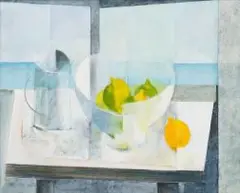 Marlene Von Dürckheim, Still Life with Figs and Lemon, oil on canvas
