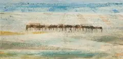 Gordon Vorster, Wildebeest, oil on board