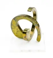Aileen Lipkin, Entwined Figures, bronze plated steel, mounted on a perspex base