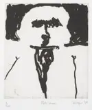 Robert Hodgins, Fat Man, etching
