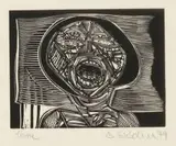 Head by Cecil Skotnes, wood engraving, sold Jul 2017