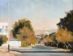 Walter Voigt, Avenue with Mine Dump, Mayfair, oil on muslin laid down on board