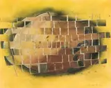 Christo Coetzee, Homage to Golden Shiva, oil and felt tip pen on paper