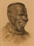 Gerard Bhengu, Portrait of Zulu Chief (Ringkop)