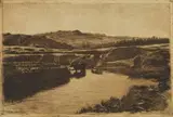 Frans Oerder, Cattle Wading Through the Spruit, etching
