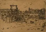 Pieter Wenning, Stone Crusher, etching