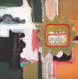 Sidney Goldblatt, Abstract Composition, acrylic on board