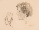 Jean Welz, Study of Woman Holding Glass