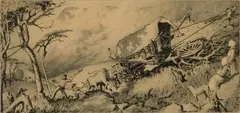Willem Hermanus Coetzer, Trigaardt Trek Drakensberg af, etching