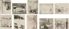 Clive van den Berg, Farewells, ten, etching and aquatint