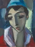 Hennie Niemann Snr, Portrait of a Man with a Blue Hat