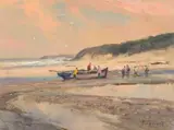 Lowtide by Christopher Tugwell, oil on board, sold Jul 2017