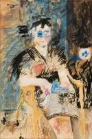 Elza Miles, Seated Women, watercolour on paper