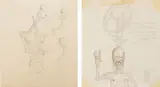 Wolf Weinek, 1967 Julie. Eine keusche jungfrau macht ferien 'Entwurf zu einem ''erlebnis'' (Recto/Verso), pencil and ink on paper