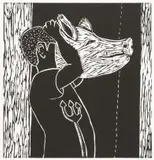 Colbert Mashile, Visionary, linocut