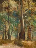 Bluegum Forest by Christopher Tugwell, oil on board, offered Jul 2017