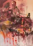 African Dream by Ephraim Ngatane, watercolour on paper, sold Jul 2017