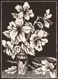 Hibiscus by Gregoire Boonzaier, linocut, sold Jul 2017