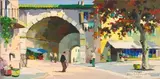 Cecil Rochfort D'Oyly-John, Continental Street Scene with Archway, oil on canvas
